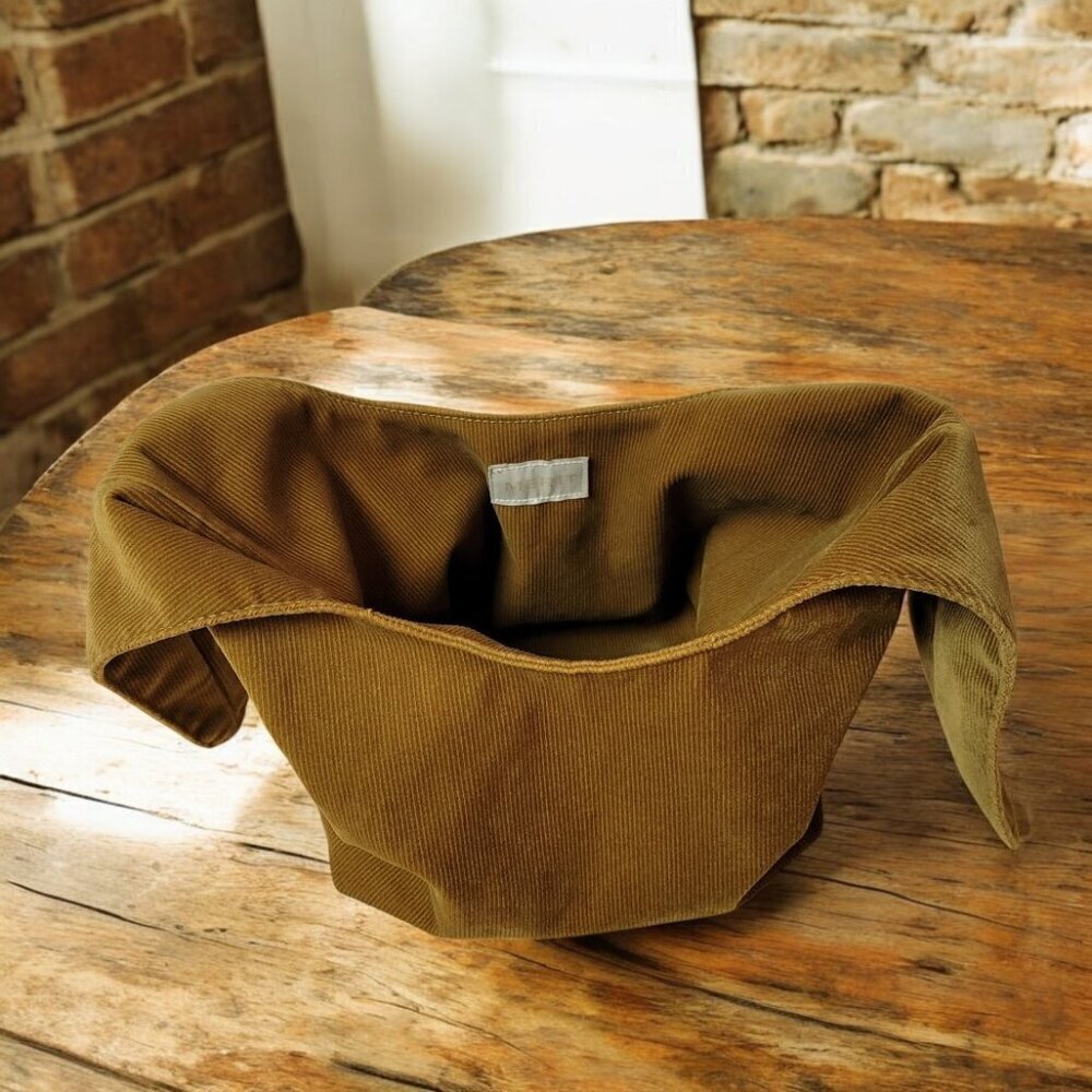 MERIT Signature Bag Makeup Travel Toiletry Corduroy Brown - NWOT